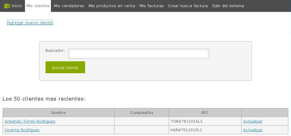 Agregar cliente